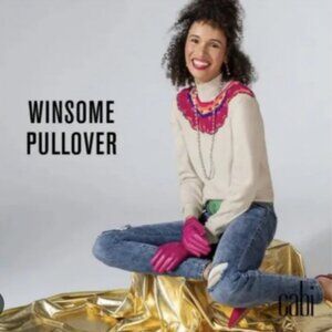 CAbi Embroidered Winsome Pullover Sweater